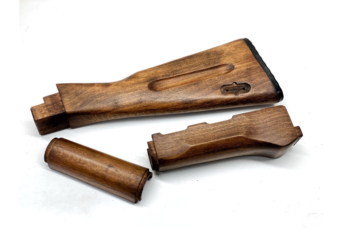 ModSupp AK-47 Wood Stock Set - Brown