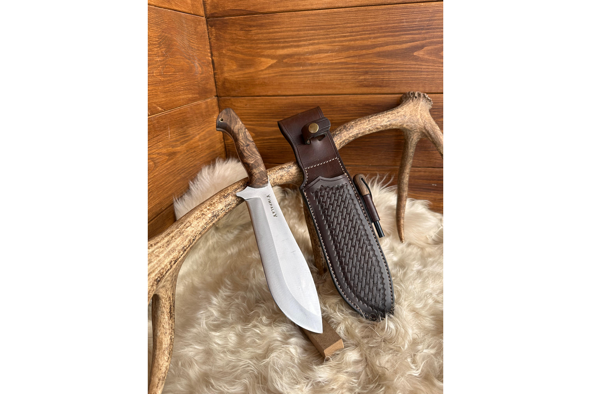 enkidu Nessmuk Knife (Includes leather sheath + magnesium fire starter)